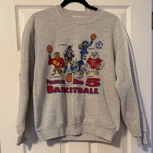 Vintage Philadelphia Big 5 Basketball Crewneck Sweatshirt - Gray